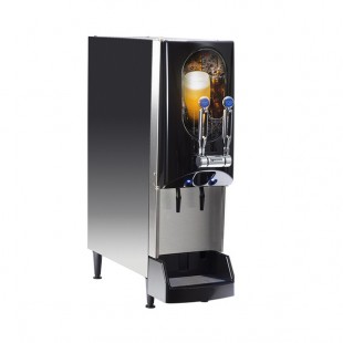Bunn 51600.0020 10 Inch Refrigerated Cold Draft Coffee Dispenser with Chrome Tap Handles Black Finish