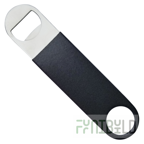 Bar Maid/Glass Pro CR-1277BR Bottle Opener Paddle Style Black Rubberized