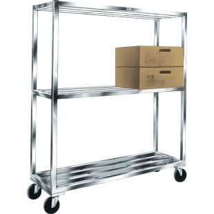Winholt ALMCS-48-320 48 Inch Mobile Cooler Shelving Tubular 3 Shelves Aluminum Winholt ALMCS-48-320 48 Inch Mobile Cooler Shelving Tubular 3 Shelves Aluminum