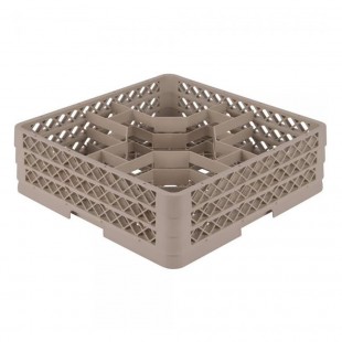 Vollrath TR13KK 19 Inch Low Profile Glass Stemware Rack with 5 Compartments Beige