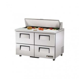True Refrigeration TSSU-48-12D-4-ADA-HC~SPEC3 48 Inch Stainless Steel Refrigerated Counter 4 Drawers