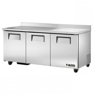 True Refrigeration TWT-72-HC~SPEC3 72 Inch Work Top Refrigerator Three Section Stainless Steel