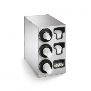 Vollrath 58842 14 Inch countertop Cup Dispenser with Lid Holders and Straw Pocket