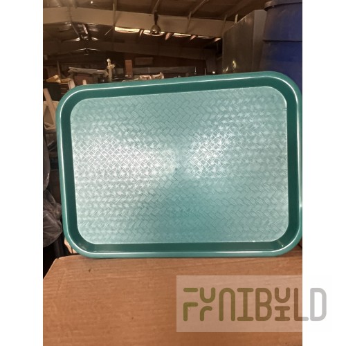 Carlisle CT141815 17-7/8 Inch Rectangular Café Tray with Skid Scratch Resistant Polypropylene Teal