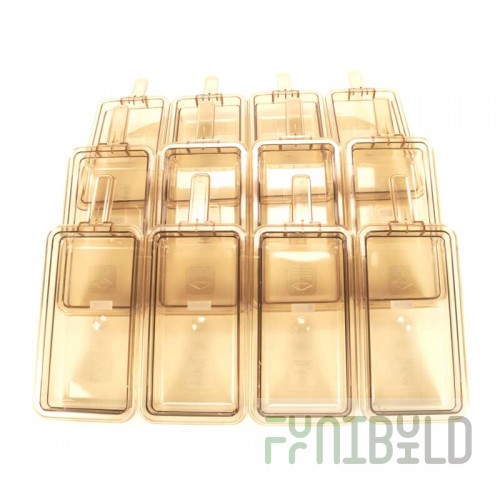 Prince Castle 541-1095S 1/3 Pan Set of 12 Single Handle Ambr