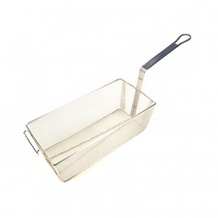 Pitco P6072188 17 Inch Oblong Basket with Front Handle Nickel Plated Steel