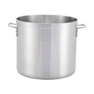 Winco AXHH-120 120 Quart Stock Pot Aluminum Without Cover Reinforced Rim