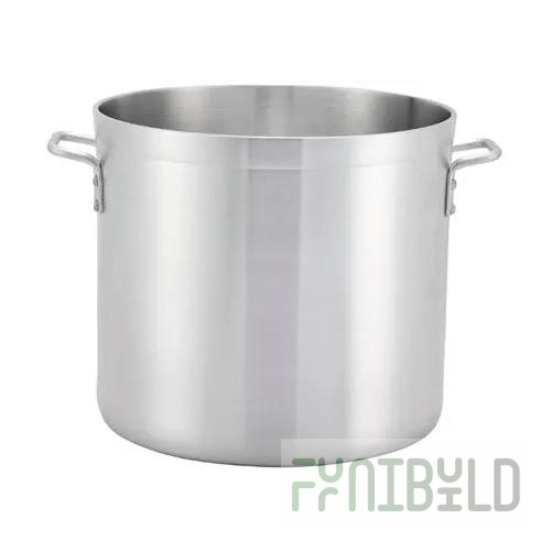 Winco AXHH-120 120 Quart Stock Pot Aluminum Without Cover Reinforced Rim