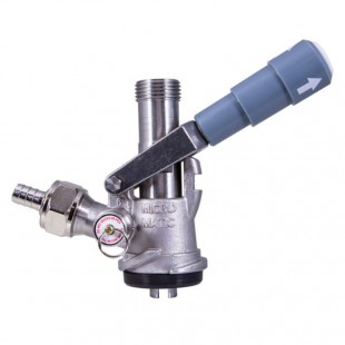 Micro Matic 7486SS Keg Coupler 304 Stainless Steel and Grey for Draft Beer