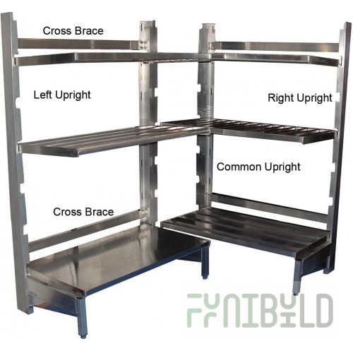 Winholt SCASU-24 5 Inch Aluminum Cantilevered Shelving Upright