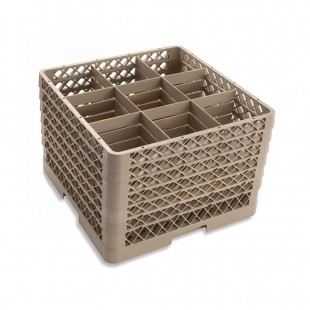 Vollrath TR10FFFFFFF 19-3/4 Inch Traex Full Size Glass Rack with 9 Compartments
