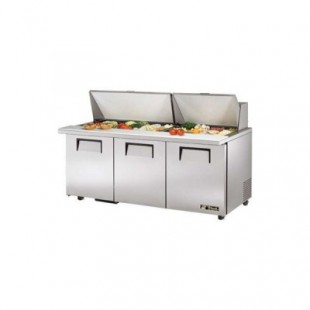 True Refrigeration TSSU-72-30M-B-DS-ST-ADA-HC~SPEC3 72 Inch Refrigerated Counter 3 Section - Discontinued