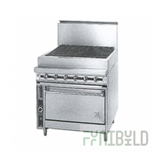 Jade Range JTRH-30B-30C_LP 30 Inch Gas Range with Charbroiler 105000 BTU