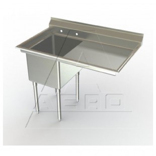 AERO Manufacturing MF1-2116 19 Inch Economy Sink One Compartment with Backsplash AERO Manufacturing MF1-2116 19 Inch Economy Sink One Compartment with Backsplash