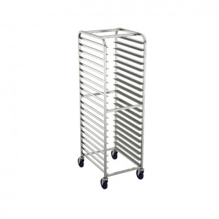 Winholt AL-1820BP-B 26 Inch Mobile Pan Rack Full Height Open Sides with Slides Winholt AL-1820BP-B 26 Inch Mobile Pan Rack Full Height Open Sides with Slides