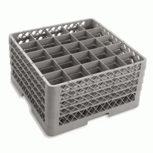 Vollrath TR6BBBBA-02 19 Inch Traex Full Size Glass Rack 25 Compartment Extenders