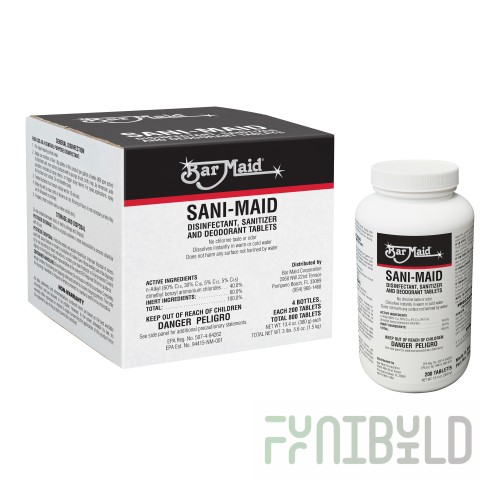 Bar Maid/Glass Pro DIS-207-4 Bar Maid®Quaternary Sanitizer/disinfectant Tablets
