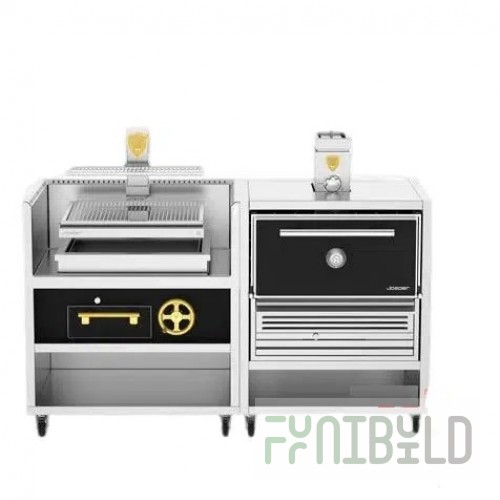 Josper Charcoal Ovens CVJ-76-1-1PRO-M The Josper Combo Is The Perfect Combination Of Two Grilling Systems: The Enclosed Grilling System Of The Classic Josper Charcoal Oven And The Traditional Open Basque Grill In A Single Device. The Compound