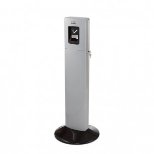 Rubbermaid FGR93400SM Silver Metallic Smokers Tower Steel with Galvanized Liner Rubbermaid FGR93400SM Silver Metallic Smokers Tower Steel with Galvanized Liner