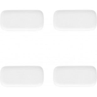 Fortessa FFD-MC-824 10 Inch Modern Coupe Plate White Porcelain - Rectangular Fortessa FFD-MC-824 10 Inch Modern Coupe Plate White Porcelain - Rectangular