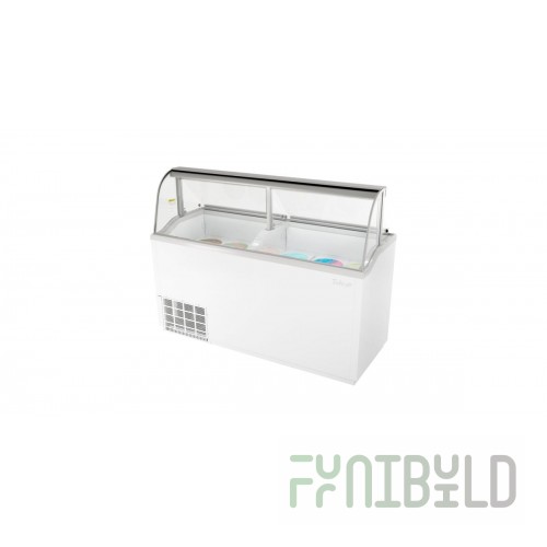 Turbo Air TIDC-70G-N 68 Inch Ice Cream Dipping Cabinet 12 Tub Capacity Green