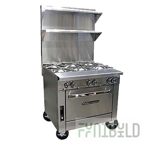Montague Company 2 OB R Gas Burner Stainless Steel 30,000 BTU with Open Burners