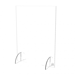Spartan SACS-2436-ACRYLIC-CLOSED 24 Inch Safety Shield Acrylic Countertop with Protection