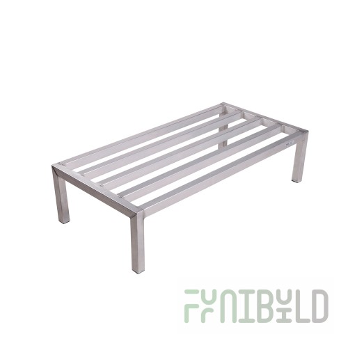 Winholt ALSQ-3-824 36 Inch Dunnage Rack One Tier Vented Aluminum with NSF