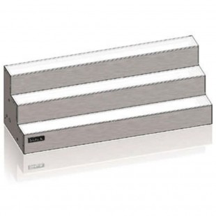 Perlick LMD3-24L-BL 24 Inch Lighted Merchandise Display 3 Tier Stainless Steel with Blue LED