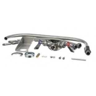Optional Stainless Steel Double Pantry Faucet and Bracket Kit for Stationary Kettle, Cleveland DPK5