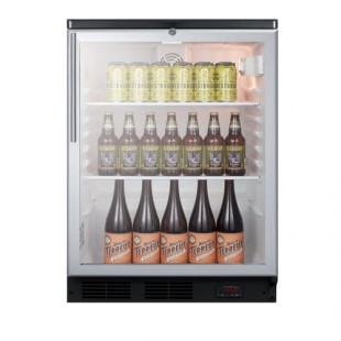 Summit SCR600BGLBIDTPUBHV 24 Inch Refrigerated Merchandiser 5.5 cu ft Black Aluminum Summit SCR600BGLBIDTPUBHV 24 Inch Refrigerated Merchandiser 5.5 cu ft Black Aluminum