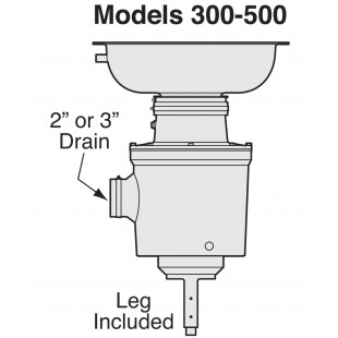 Salvajor 500-CA-15-WSP-P 15 Inch Disposer with Operator Sensor and Water Saving