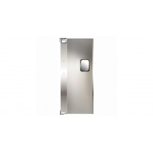 Curtron SPD-20-AL-3684 36 Inch Swinging Door with Window Tempered Aluminum Satin Anodized Curtron SPD-20-AL-3684 36 Inch Swinging Door with Window Tempered Aluminum Satin Anodized