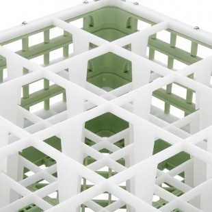 Vollrath 5272113 19-3/4 Inch Signature Compartment Rack XX-Tall Polypropylene Light Green 16 Compartments with NSF Vollrath 5272113 19-3/4 Inch Signature Compartment Rack XX-Tall Polypropylene Light Green 16 Compartments with NSF