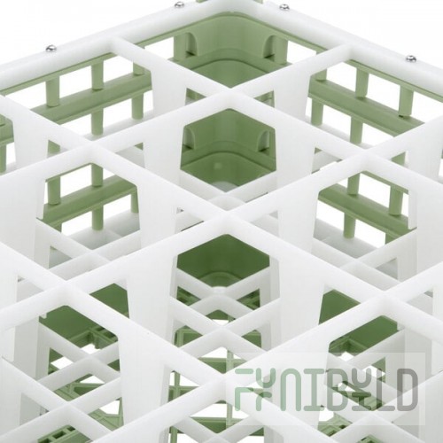 Vollrath 5272113 19-3/4 Inch Signature Compartment Rack XX-Tall Polypropylene Light Green 16 Compartments with NSF