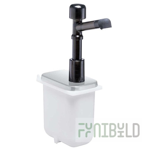 Server Products 84060 4.5 Inch Condiment Syrup Pump with Stainless Steel Lid