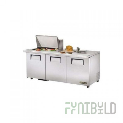 True Refrigeration TSSU-72-12M-B-ADA-HC 72 Inch Stainless Steel Refrigerated Counter