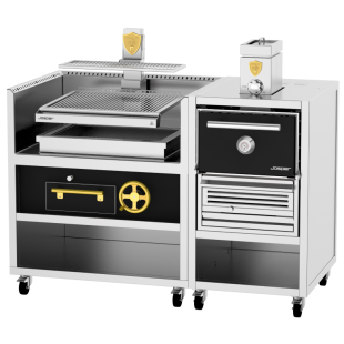 Josper Charcoal Ovens CVJ-76-1-1PRO-S The Josper Combo Is The Perfect Combination Of Two Grilling Systems: The Enclosed Grilling System Of The Classic Josper Charcoal Oven And The Traditional Open Basque Grill In A Single Device. The Compound Josper Charcoal Ovens CVJ-76-1-1PRO-S The Josper Combo Is The Perfect Combination Of Two Grilling Systems: The Enclosed Grilling System Of The Classic Josper Charcoal Oven And The Traditional Open Basque Grill In A Single Device. The Compound