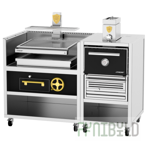 Josper Charcoal Ovens CVJ-76-1-1PRO-S The Josper Combo Is The Perfect Combination Of Two Grilling Systems: The Enclosed Grilling System Of The Classic Josper Charcoal Oven And The Traditional Open Basque Grill In A Single Device. The Compound