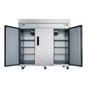 Dukers Appliance Co. USA Ltd. D83ARF 82 Inch Refrigerator/Freezer Three-section Stainless Steel with self-closing doors