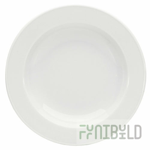 BauscherHepp 929651 9-13/16 Inch Diameter Round Plate Porcelain Classic White Finish