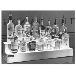 Perlick LMD2-48R-BL 48 Inch Lighted Merchandise Display 2-tier Stainless Steel