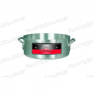 Winco AXHB-24 24 Quart Brazier Pan Round Aluminum Without Cover Reinforced Rim