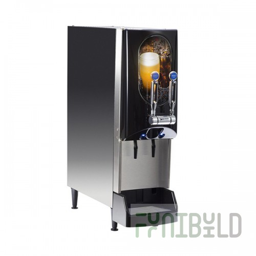 Bunn 51600.0022 10 Inch Gas Cold Draft Coffee Dispenser with 2 Flavors Black Finish