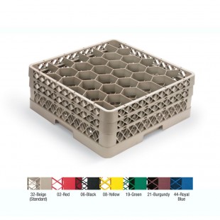 Vollrath TR18JJJJJ-21 19-Inch Full Size Dishwasher Rack Max Glass and Stemware with 12 Compartments