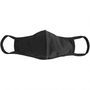 Mercer Culinary M69018BK 9-1/2 Inch Protective Face Mask Black 2-Ply Polyester with Ear Loops Mercer Culinary M69018BK 9-1/2 Inch Protective Face Mask Black 2-Ply Polyester with Ear Loops