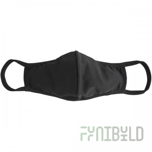 Mercer Culinary M69018BK 9-1/2 Inch Protective Face Mask Black 2-Ply Polyester with Ear Loops