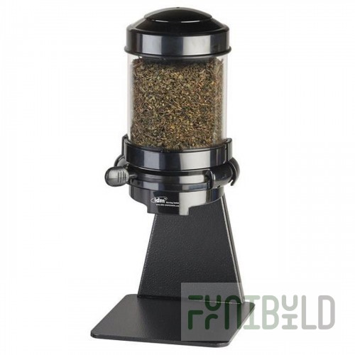 Cal Mil 3524-1-13 6-1/4 Inch Topping Dispenser with 1.5L Capacity Black Metal