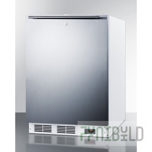 Summit ACF48WSSHHADA 24 Inch Undercounter Freezer 3.1 cu ft Built-in Stainless Steel
