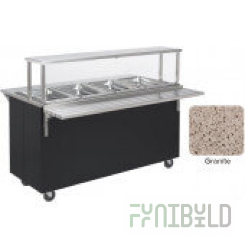 Vollrath 39731 60 Inch Hot Food Station Electric Portable with Breath Guard